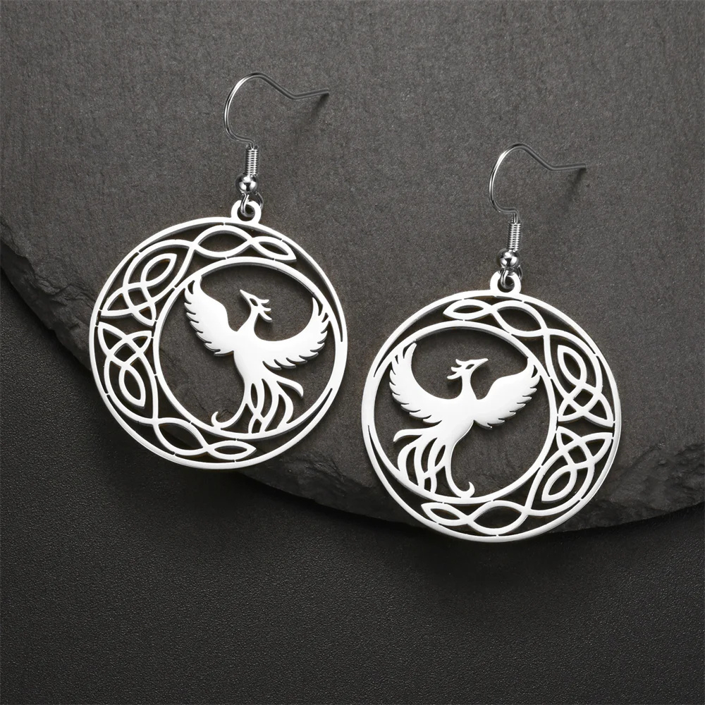 Boucles d'Oreilles Phoenix Cercle argent