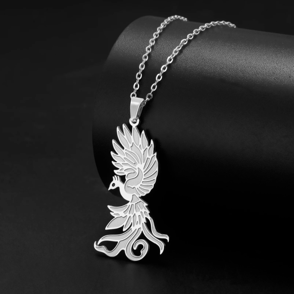 Collier Phoenix Volant chaine argent