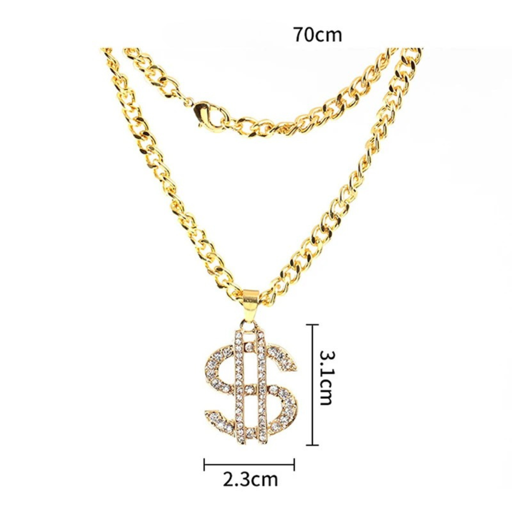 Collier en or Thug Life Dollars chaine