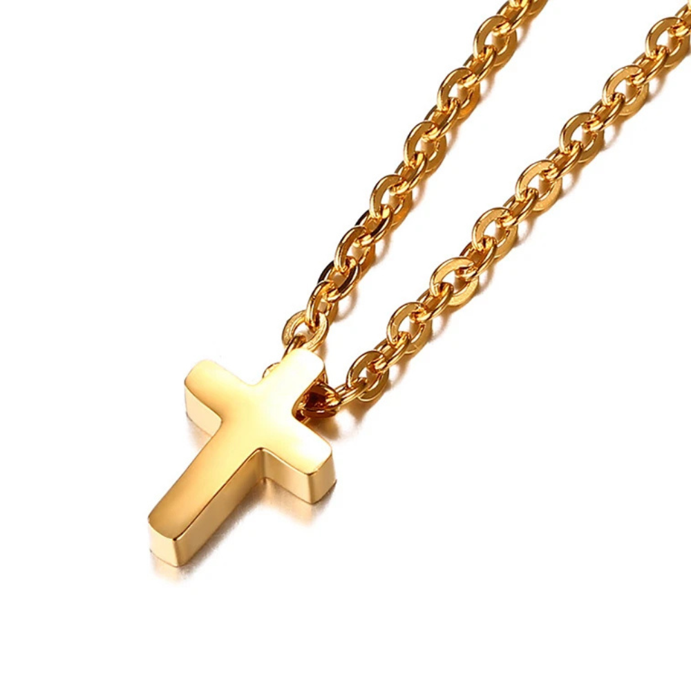 Collier Petite Croix Minimaliste or