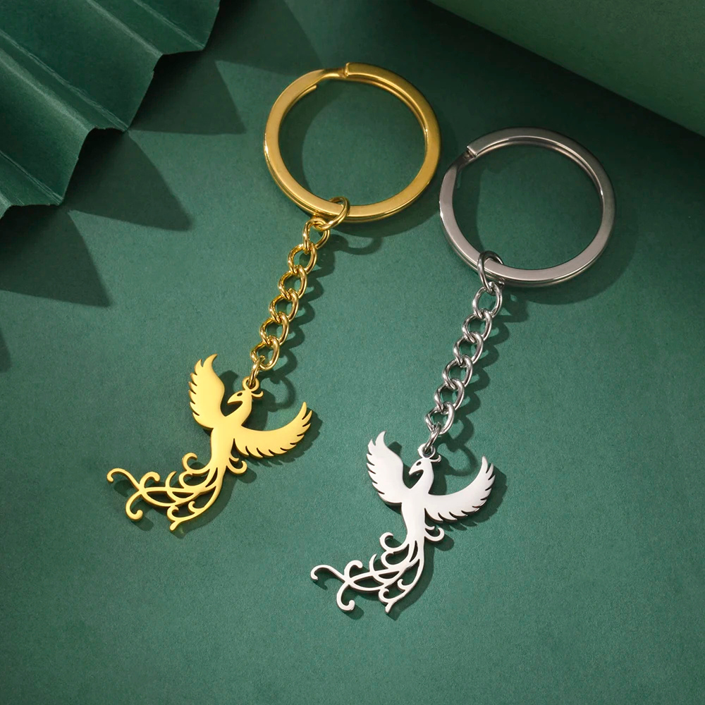 Porte Clé Phoenix acier