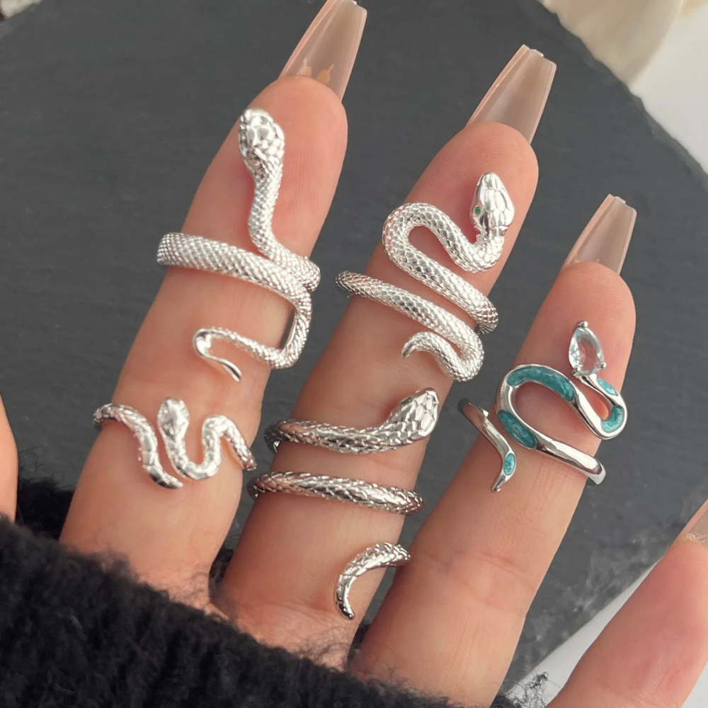 Bague Serpent Yeux Verts femme