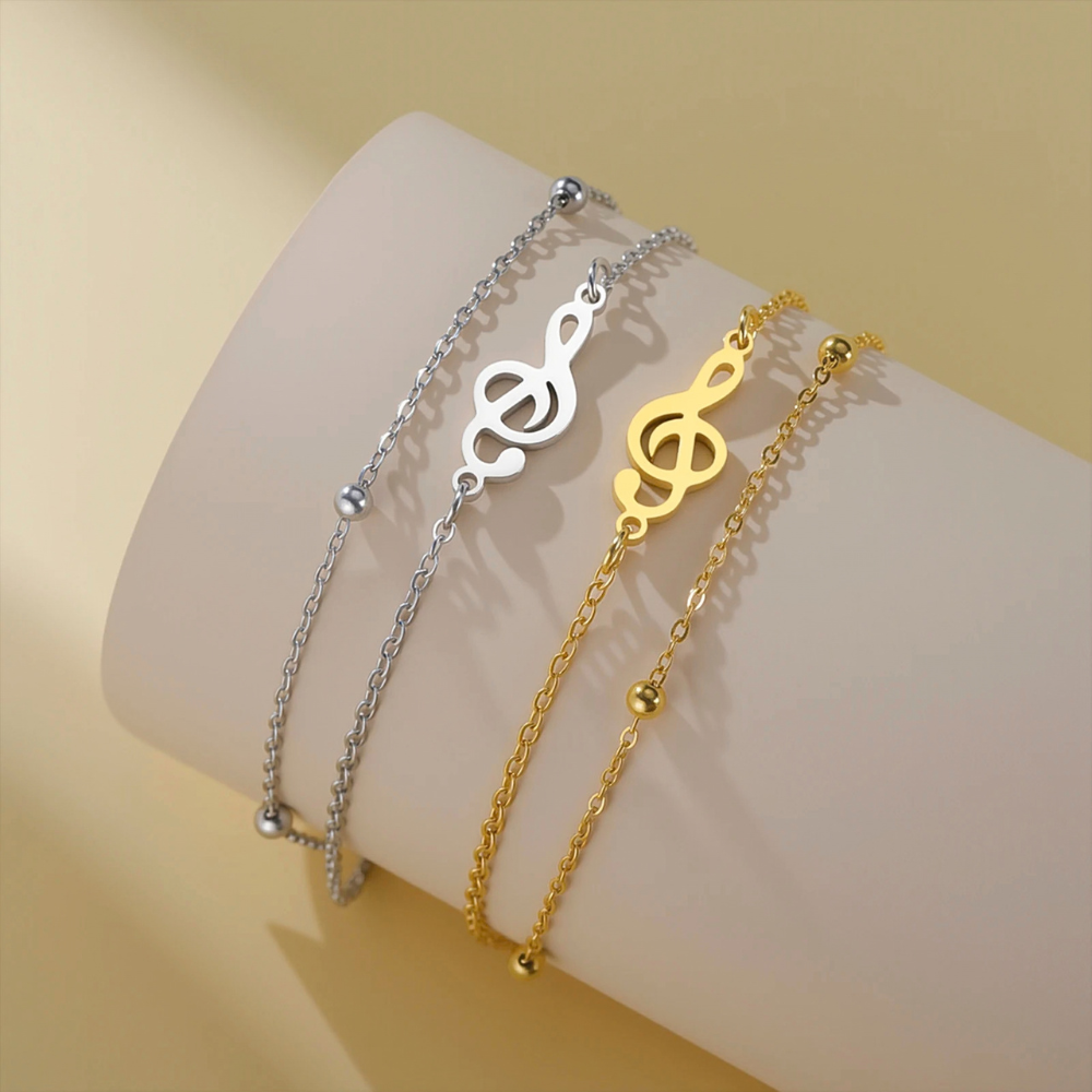 Bracelet acier Musique