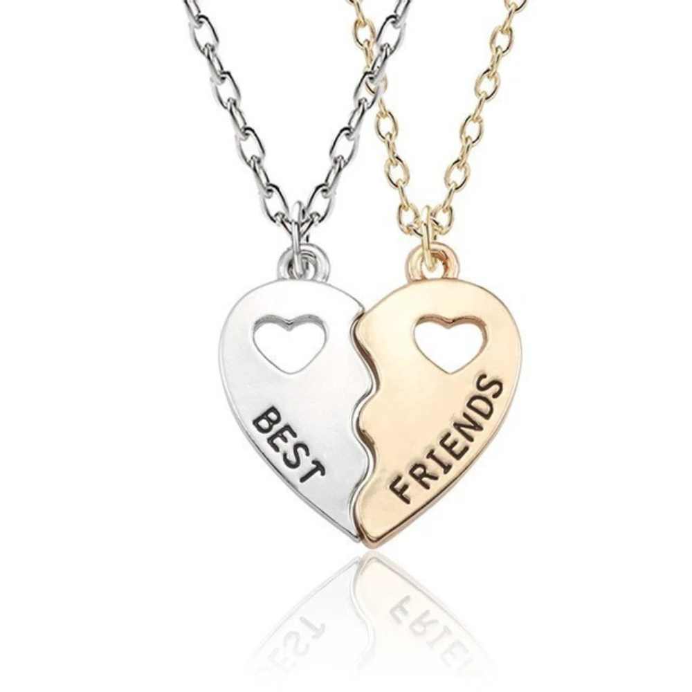 Collier Best Friends Coeur Or et Argent