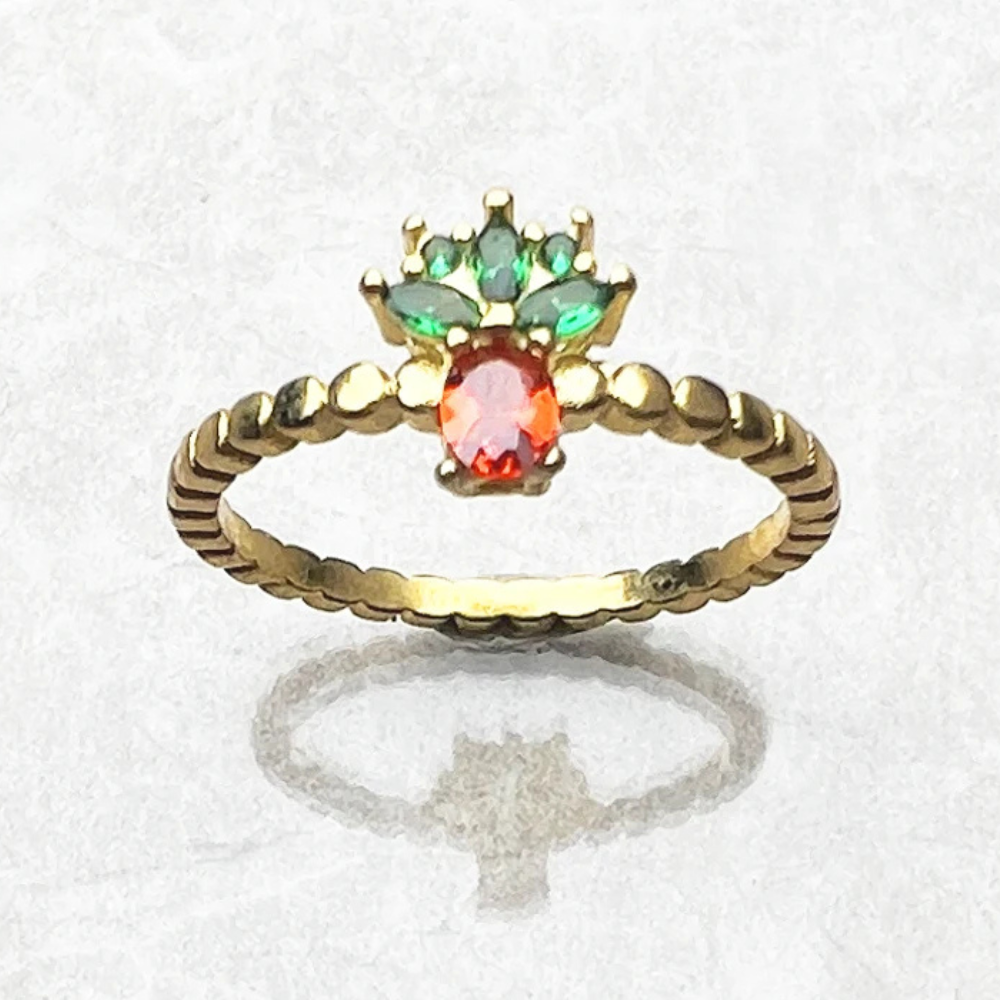 Bague Ananas couleur