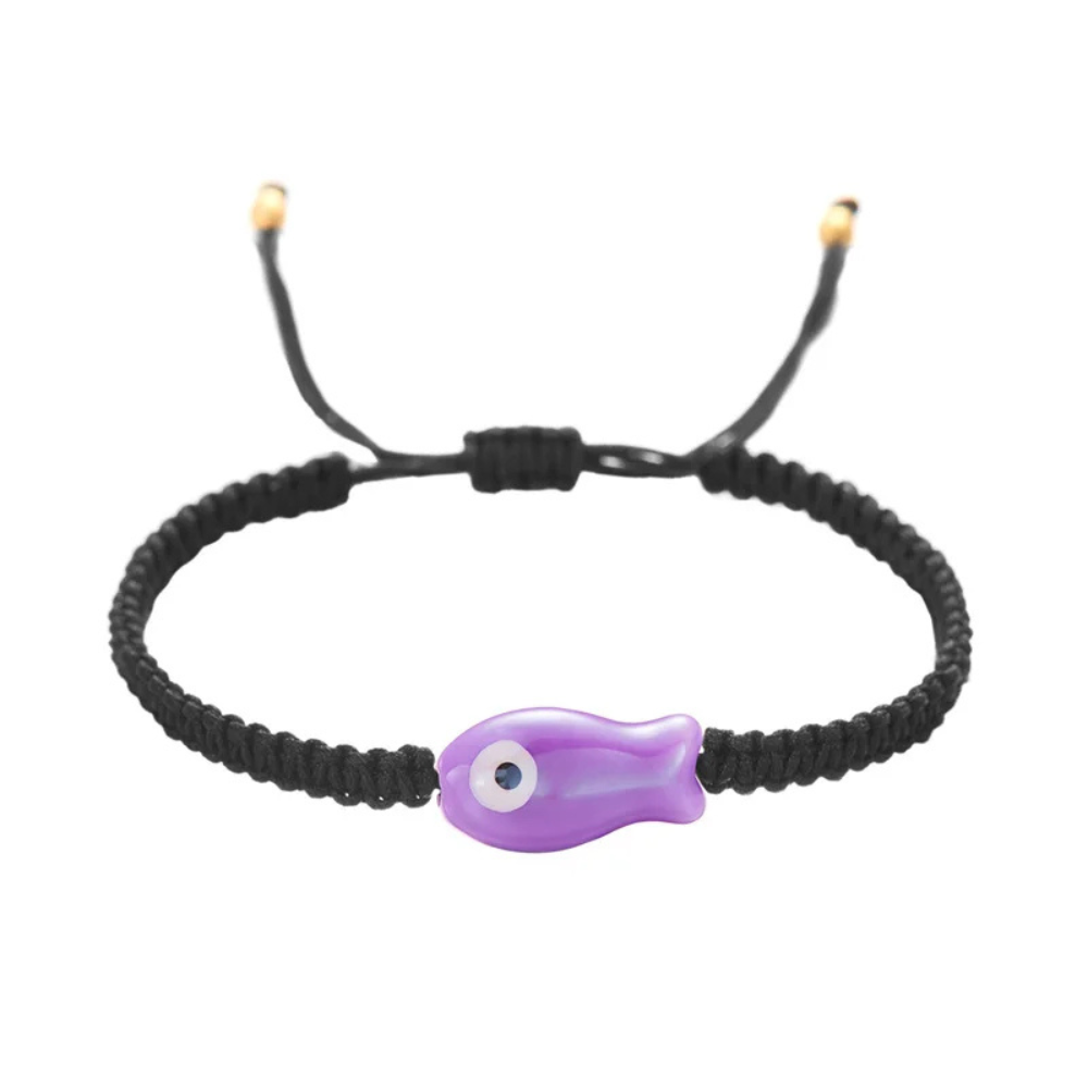 Bracelet Tissu Poisson violet