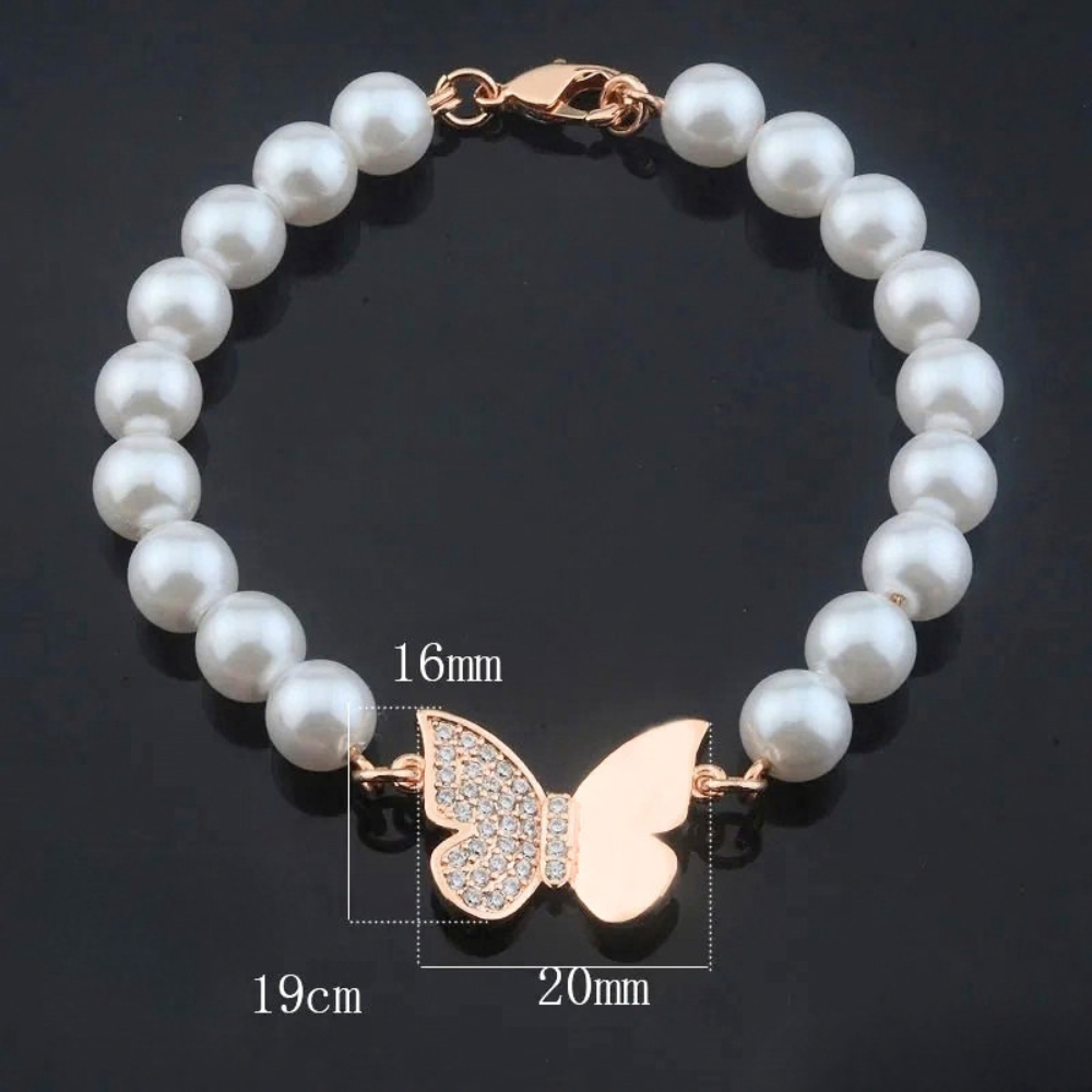 Bracelet Papillon et Perles