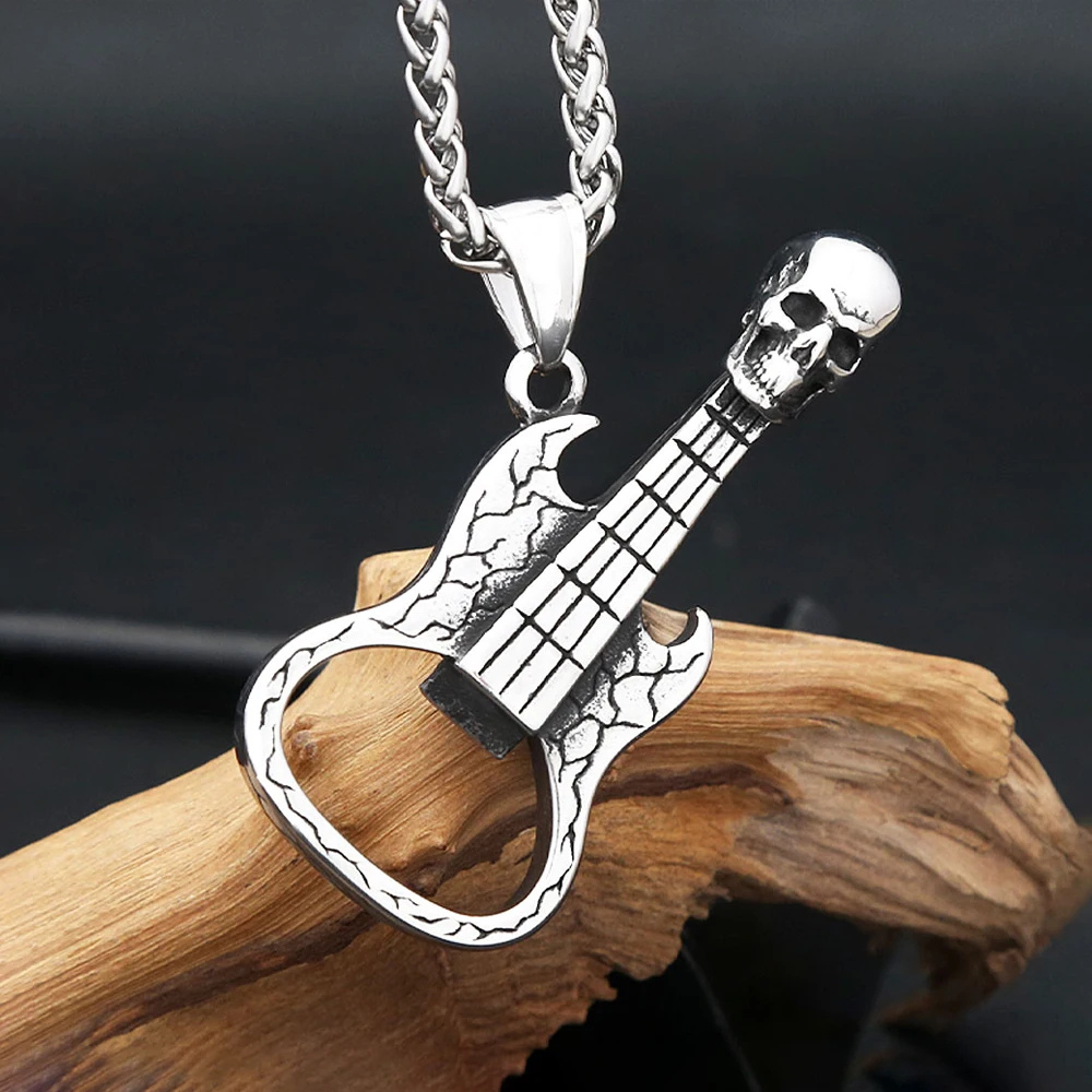 Collier Guitare crane pendentif