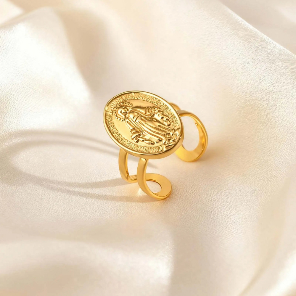 Bague Vierge Marie doré