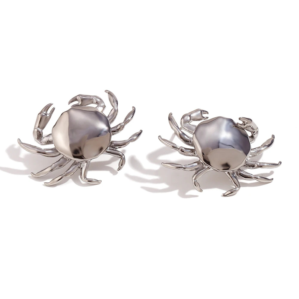 Boucles d'Oreilles Crabe argent