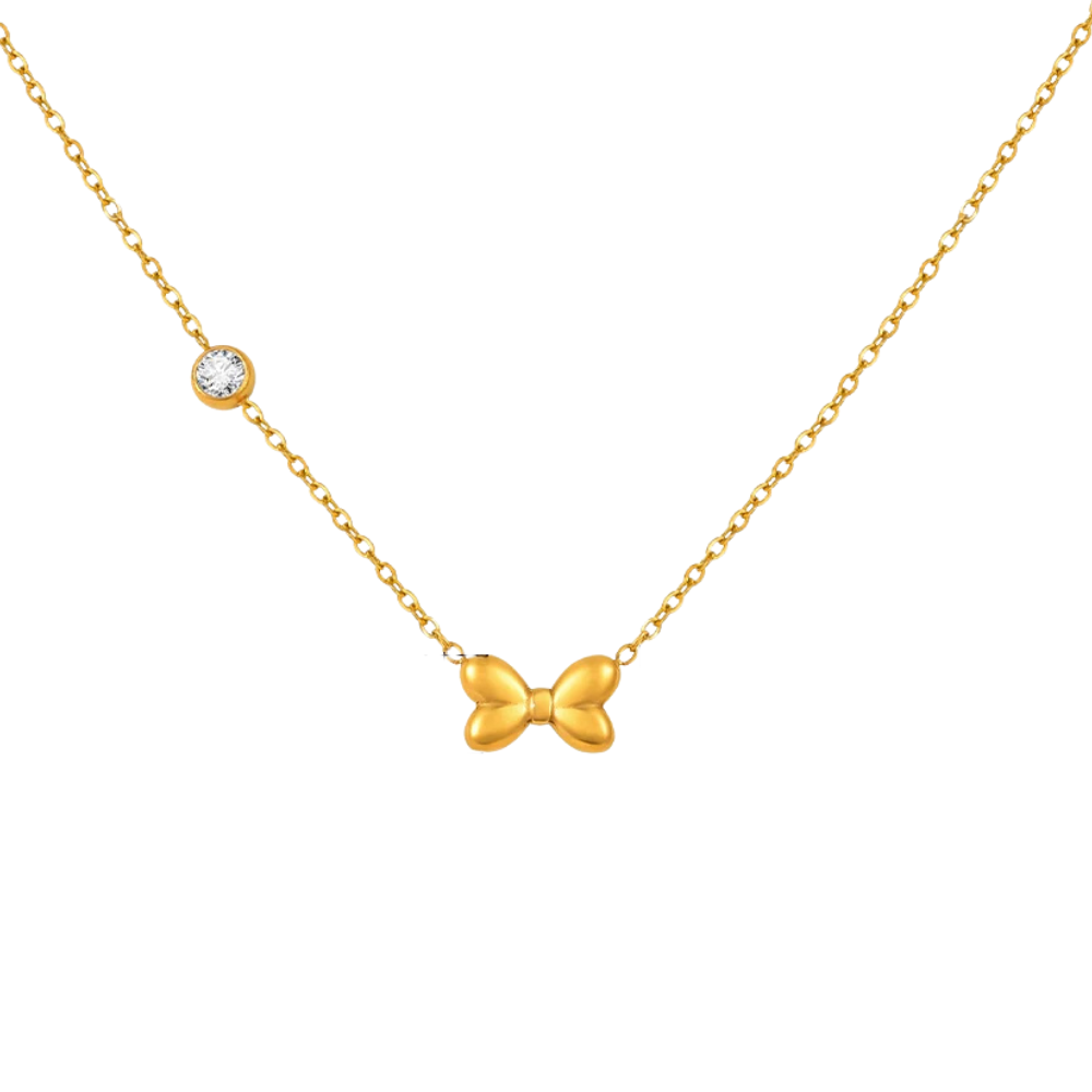Collier Petit Noeud Or