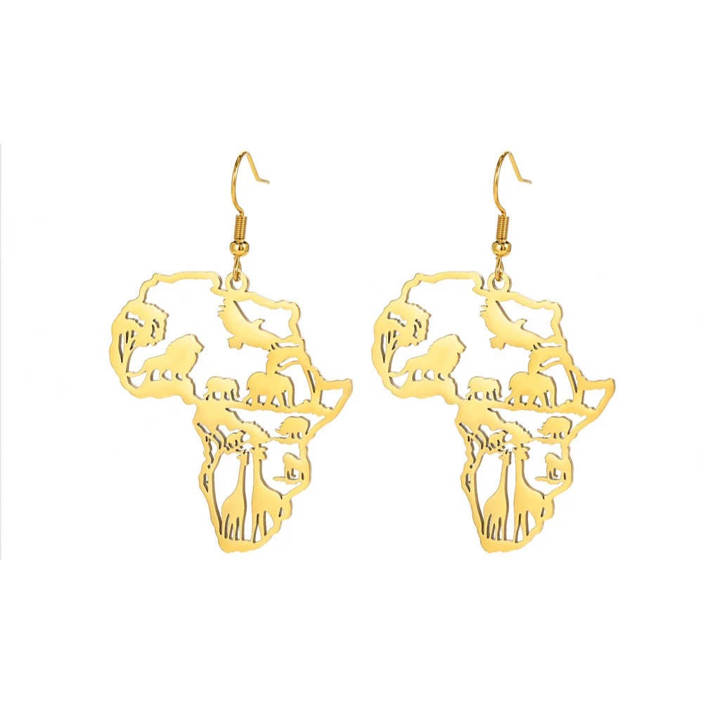 Boucles d'Oreilles Afrique Animaux