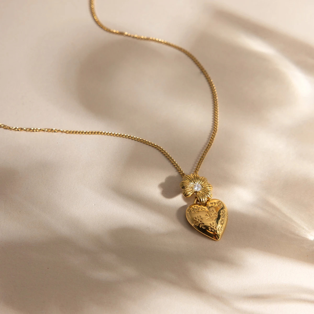 Collier marguerite et Coeur