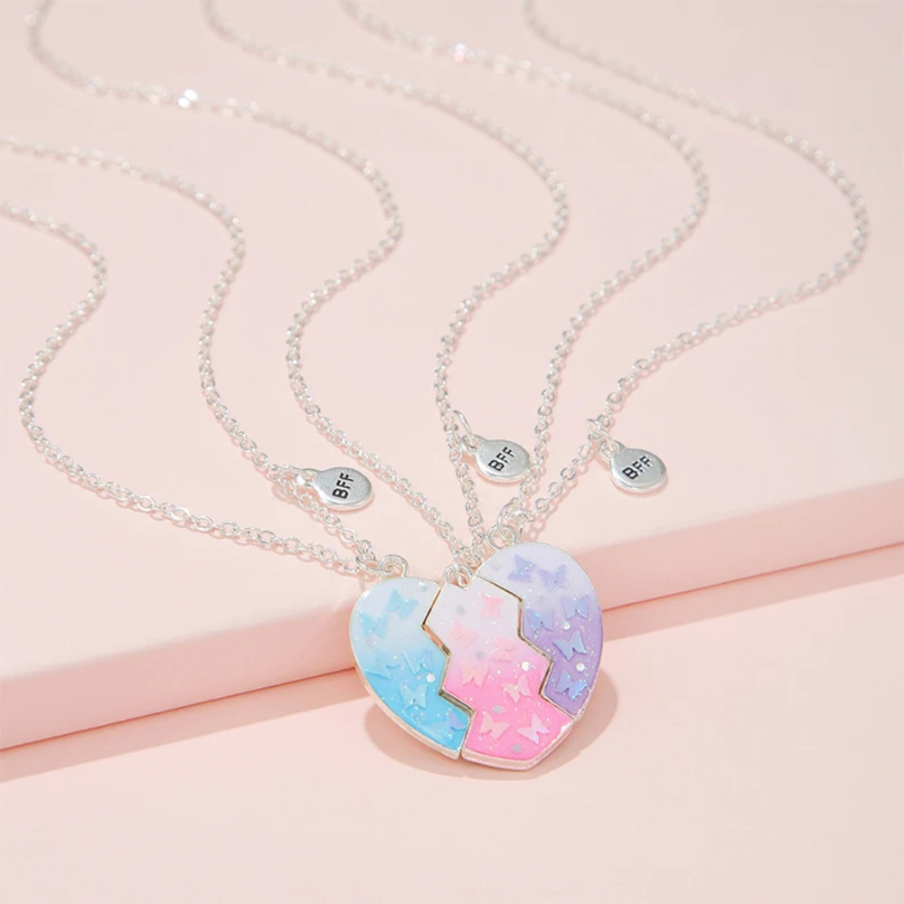 Collier bff triple coeur