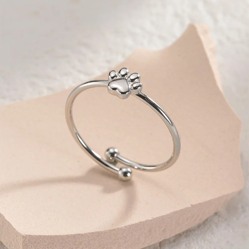 Bague Fine Patte de Chien argent