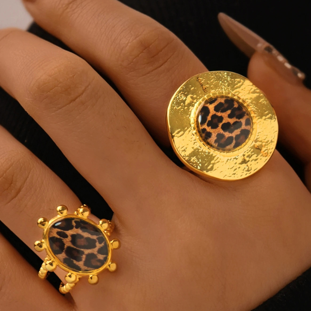 Bague Imprimé Léopard femme