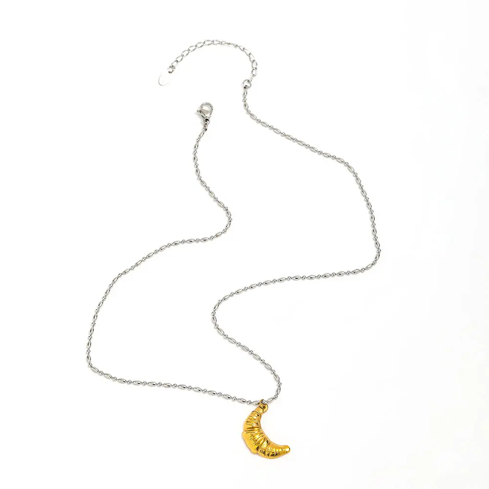 Collier Croissant Femme or