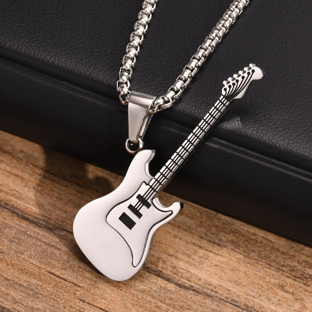 Collier Guitare argent