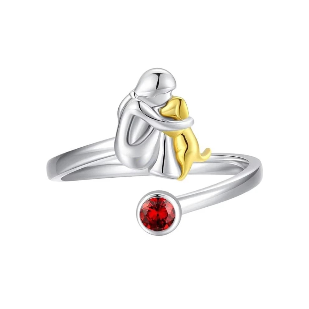 Bague Chien Amour argent