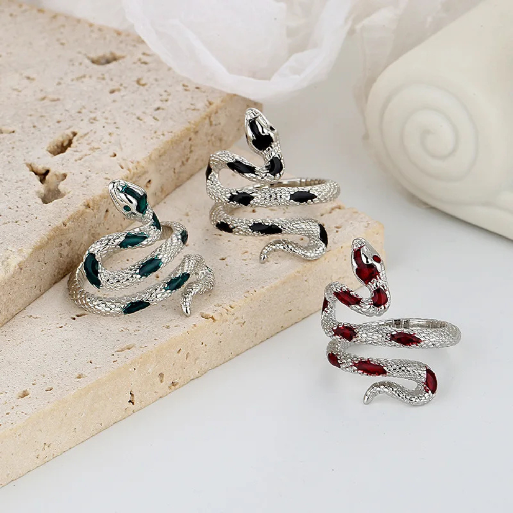 Bague Serpent strass couleurs