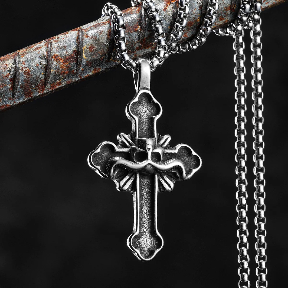Collier Croix Gothique Homme pendentif