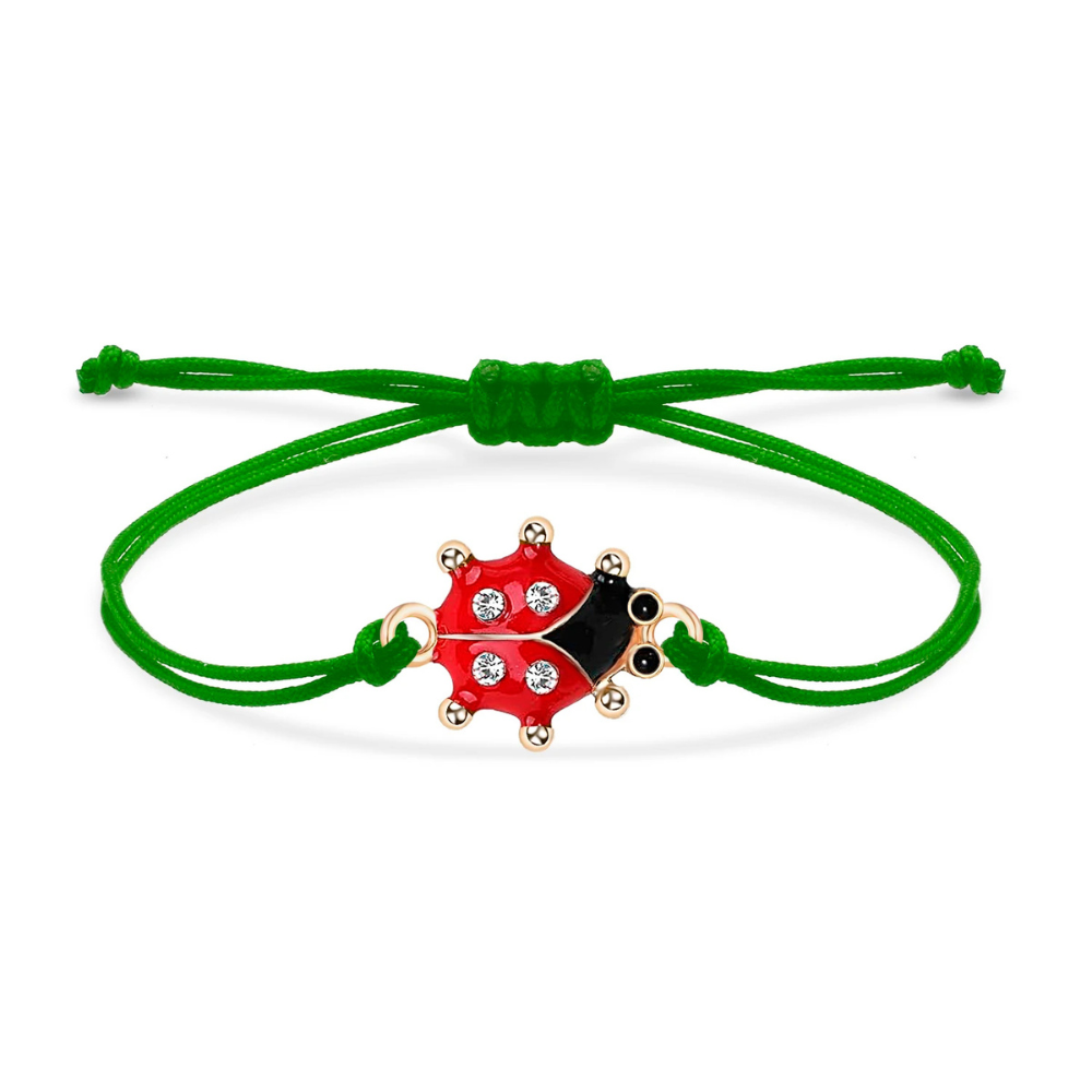 Bracelet Coccinelle Cordon vert