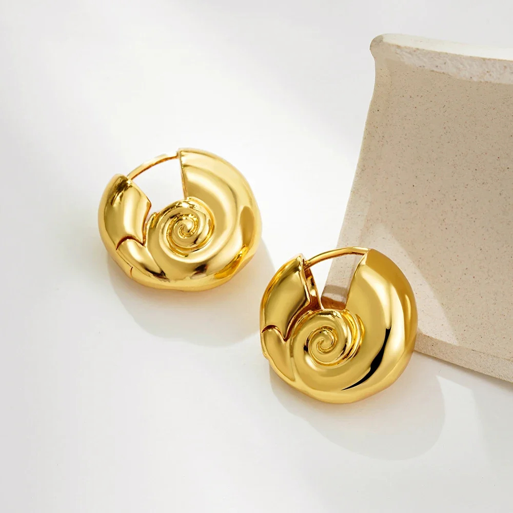 Boucles d'Oreilles Escargot Doré femme or