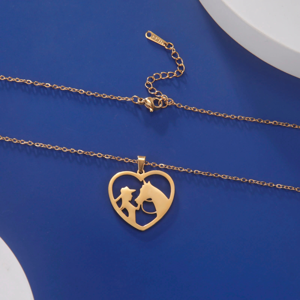 Collier Cavalière fille or