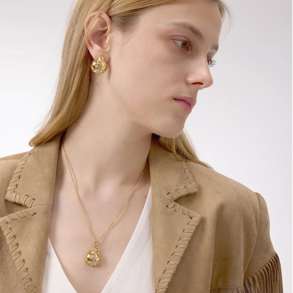 Collier pendentif Coccinelle femme