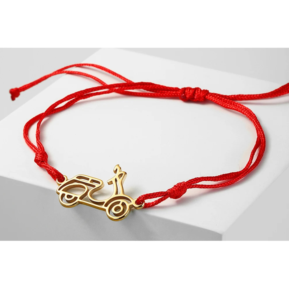 Bracelet Scooter tissu rouge