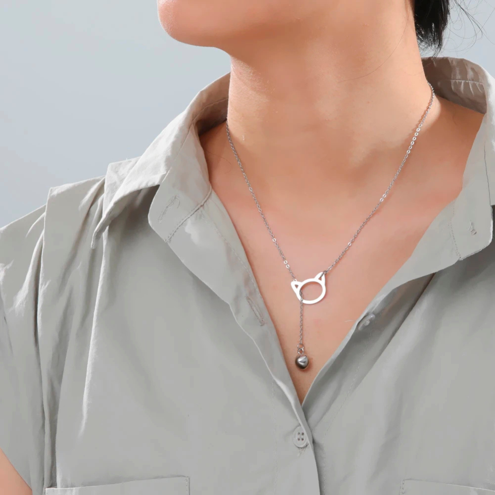 Collier Chat Pendentif Diamant femme