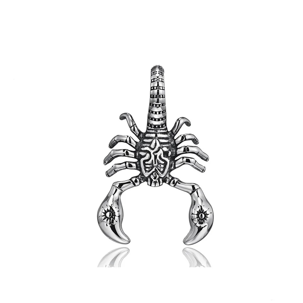 Collier Scorpion Argent acier inox