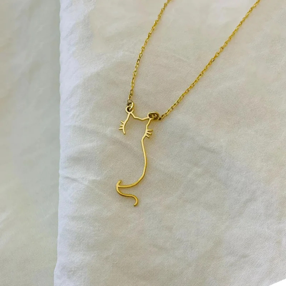 Collier Chat Minimaliste doré