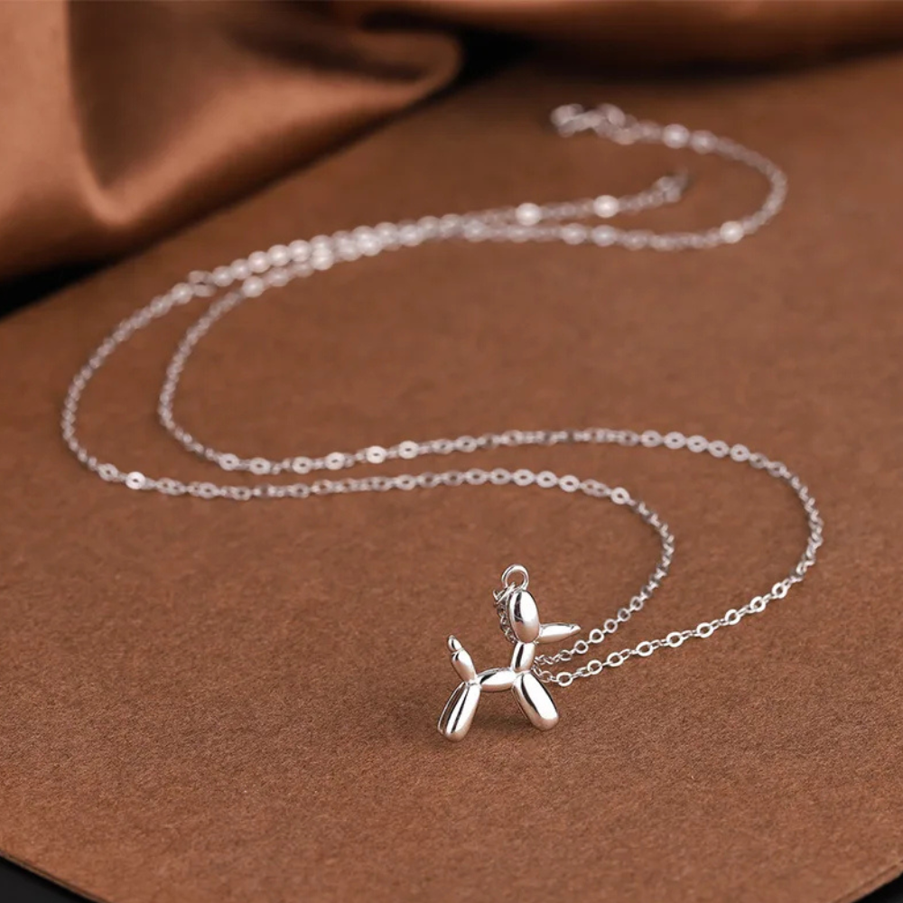 Collier Chien Ballon acier