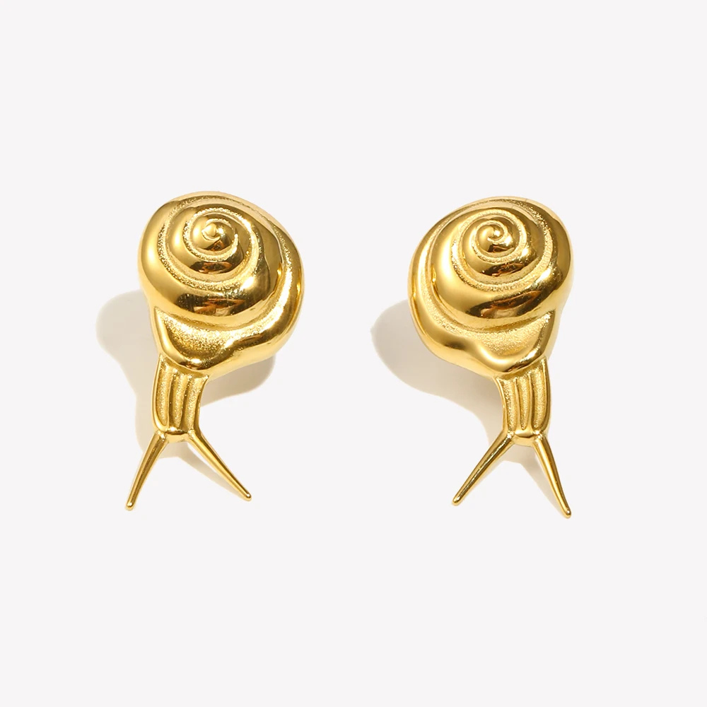 Boucles d'Oreilles Escargot acier