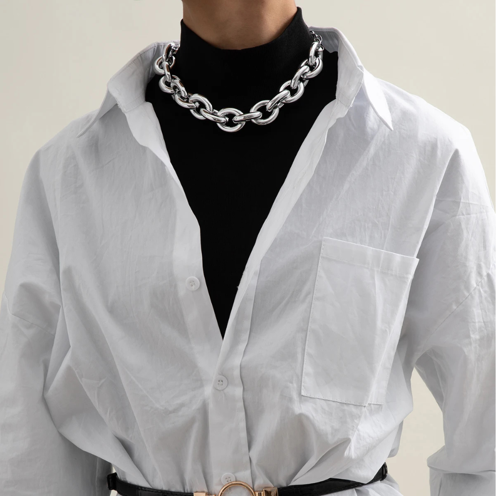 Collier Grosse Maille Doré mode