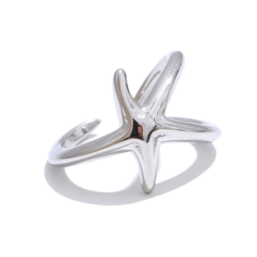 Bague Étoile de Mer Réglable argent