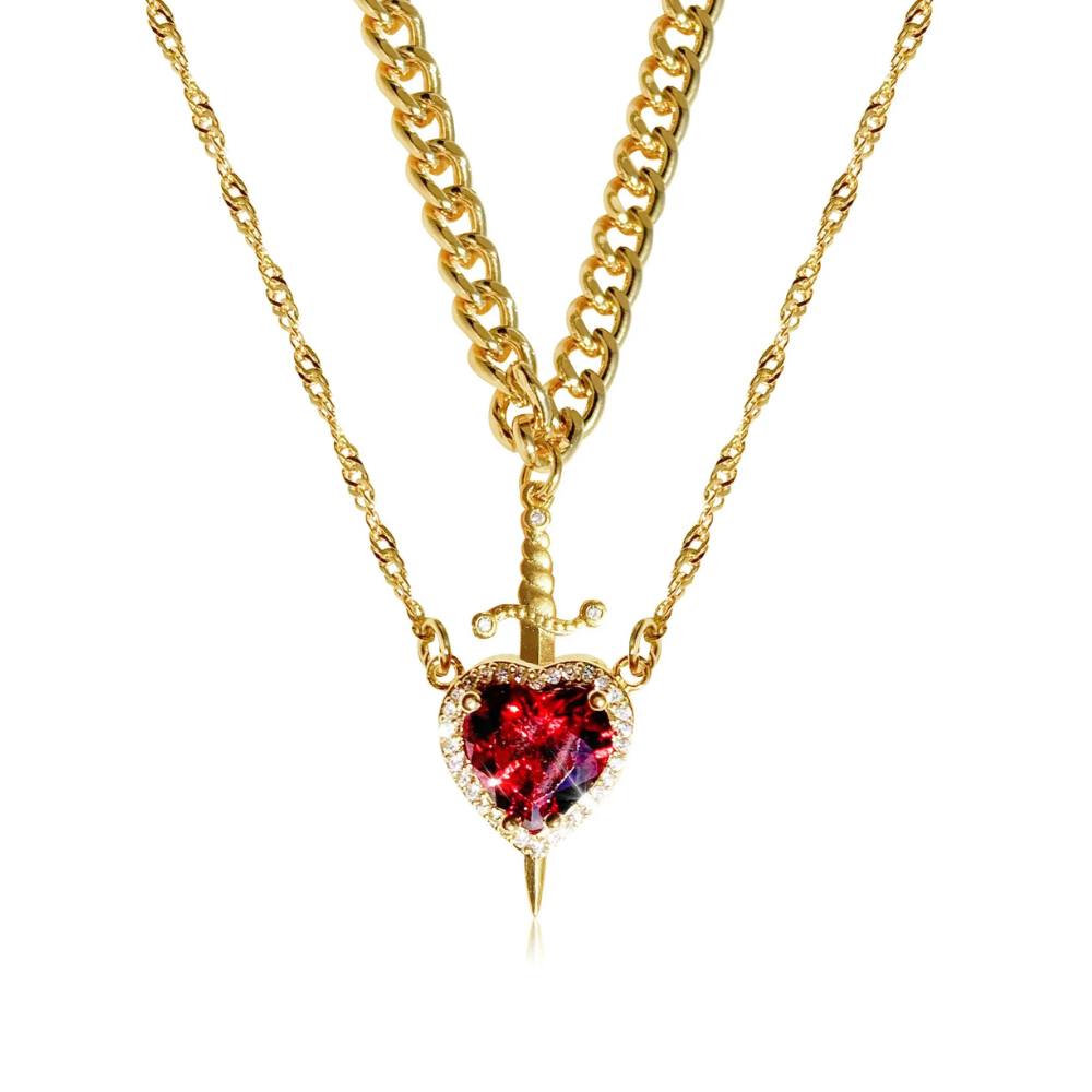 Collier Cœur Poignard