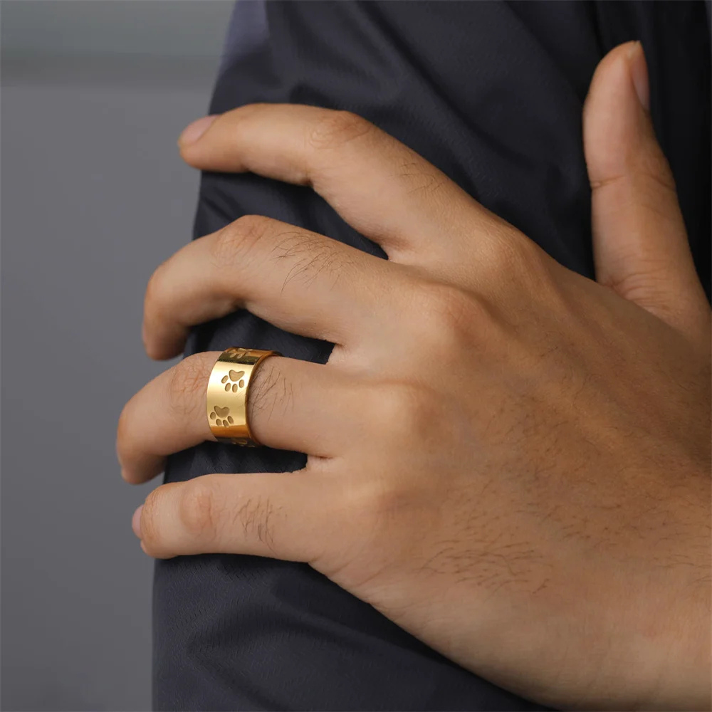 Bague Patte de Chien Homme or