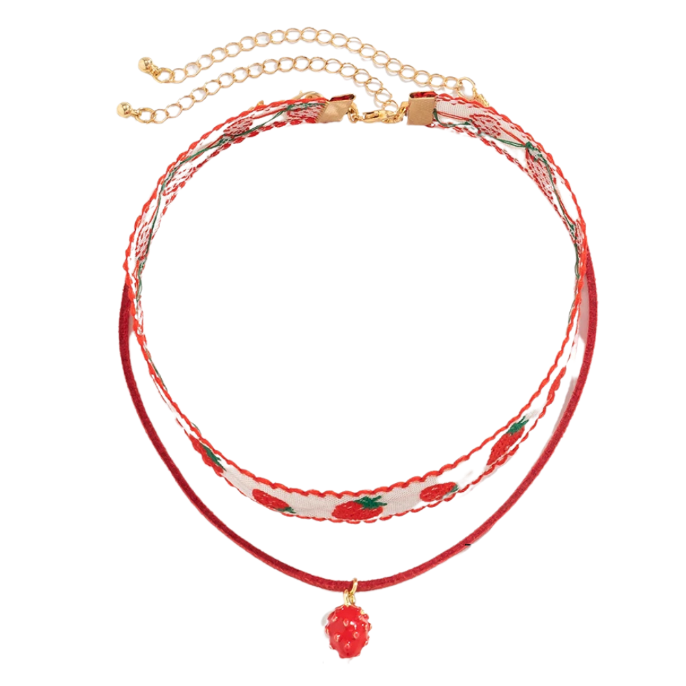 Collier Fraise Bandeau