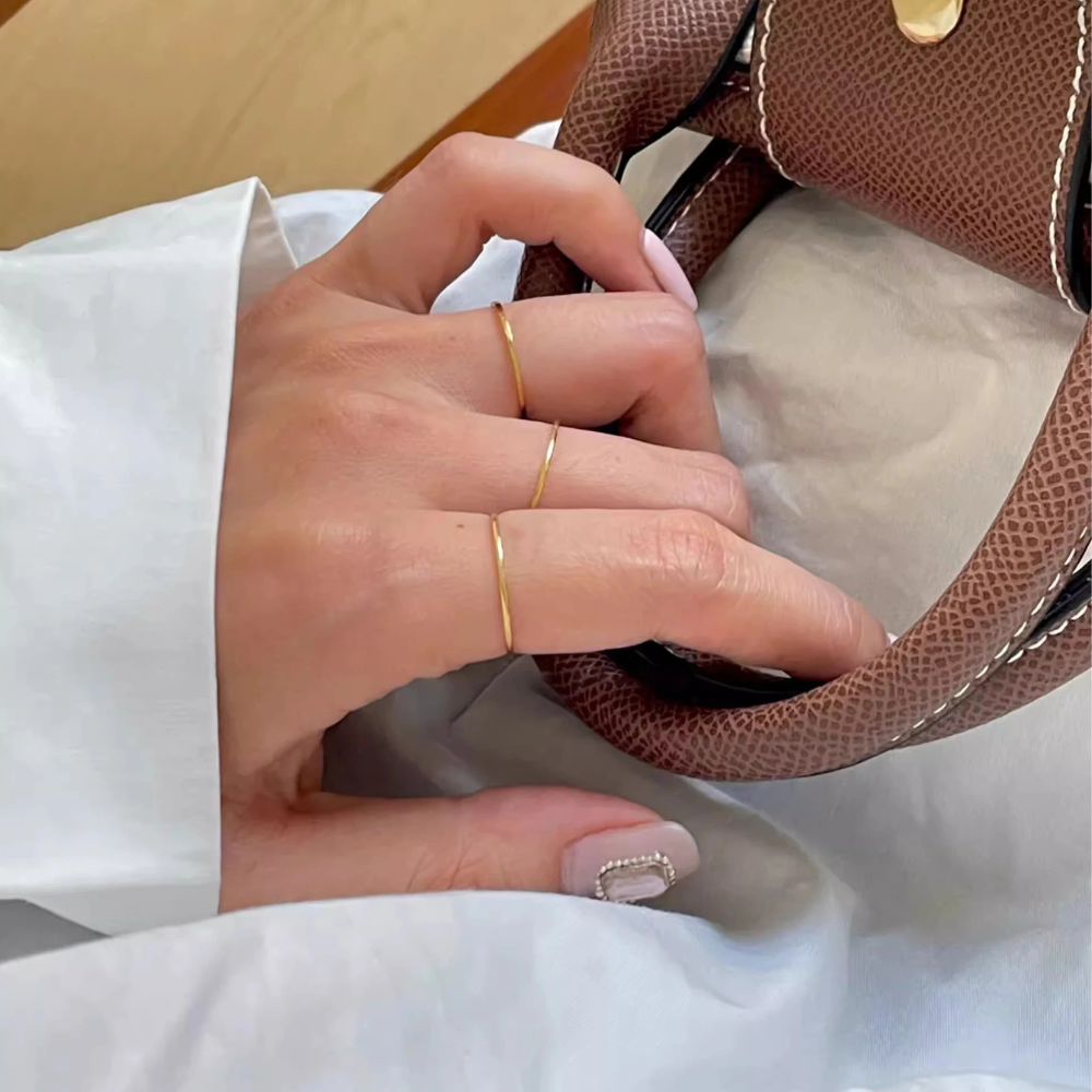 Bague Anneau Fin Or fille