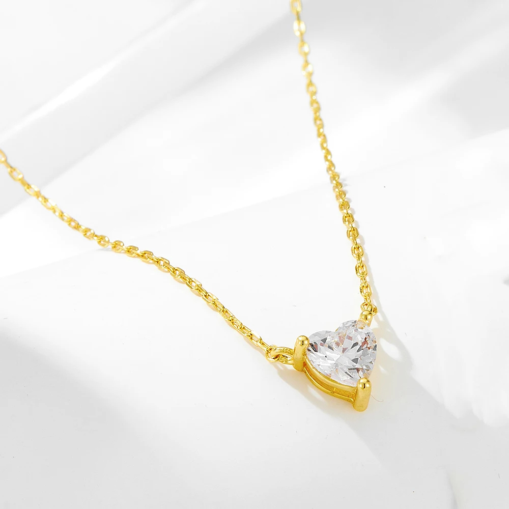 Collier Diamant Cœur femme or