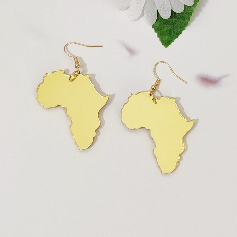 Grandes Boucles d'Oreilles Afrique or