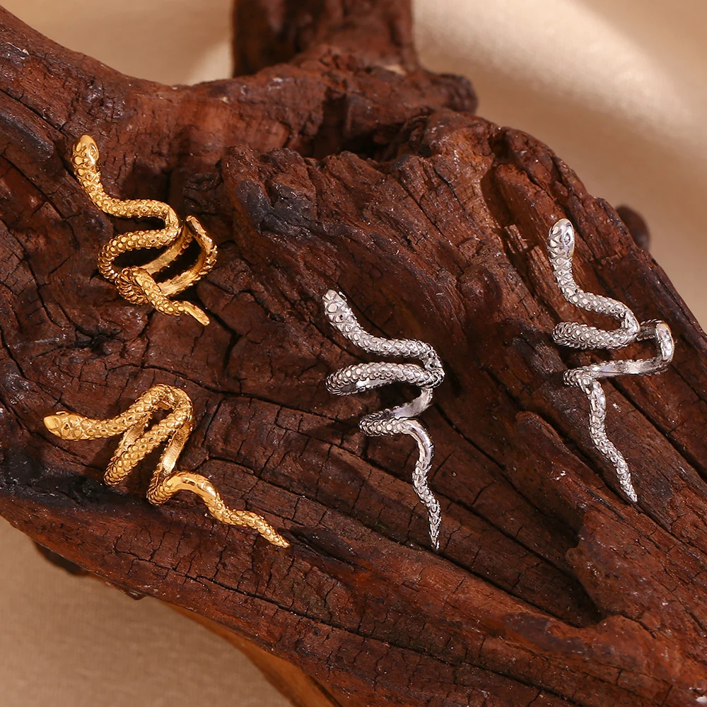 Boucles d'Oreilles Serpent Sans Trou simple