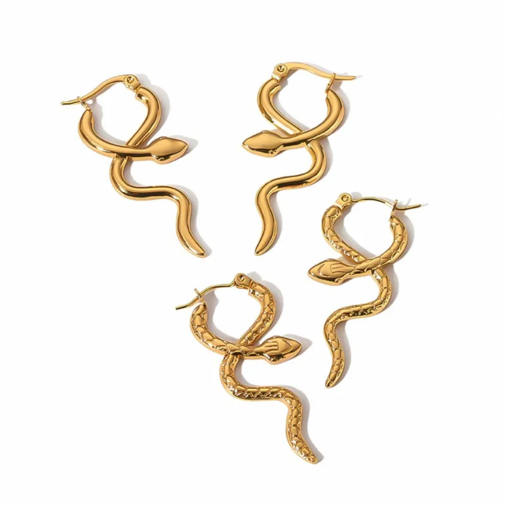 Boucles d'Oreilles Serpent Simples femme