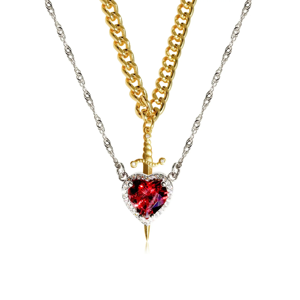 Collier Cœur Poignard
