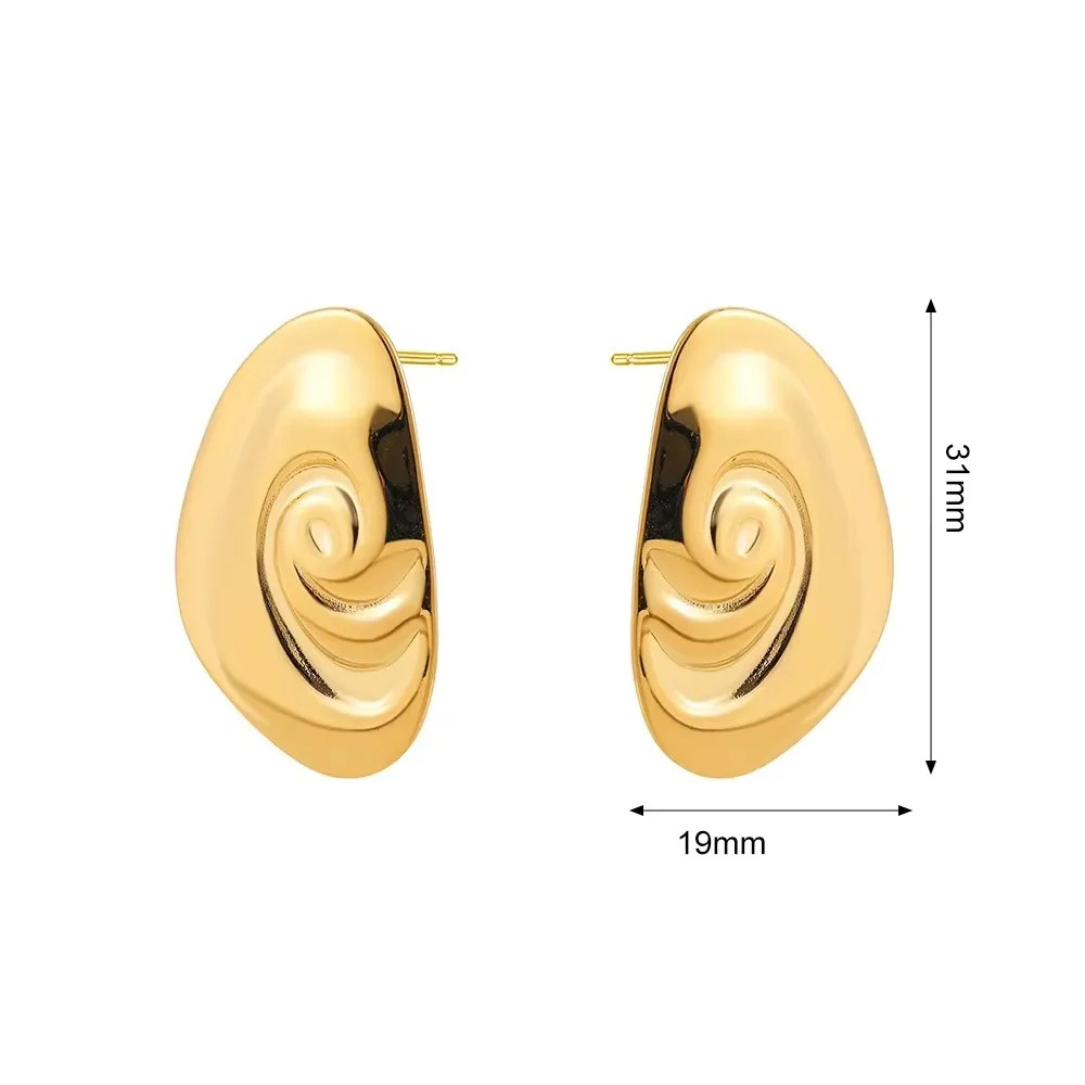 Boucles d'Oreilles Or Ovale doré