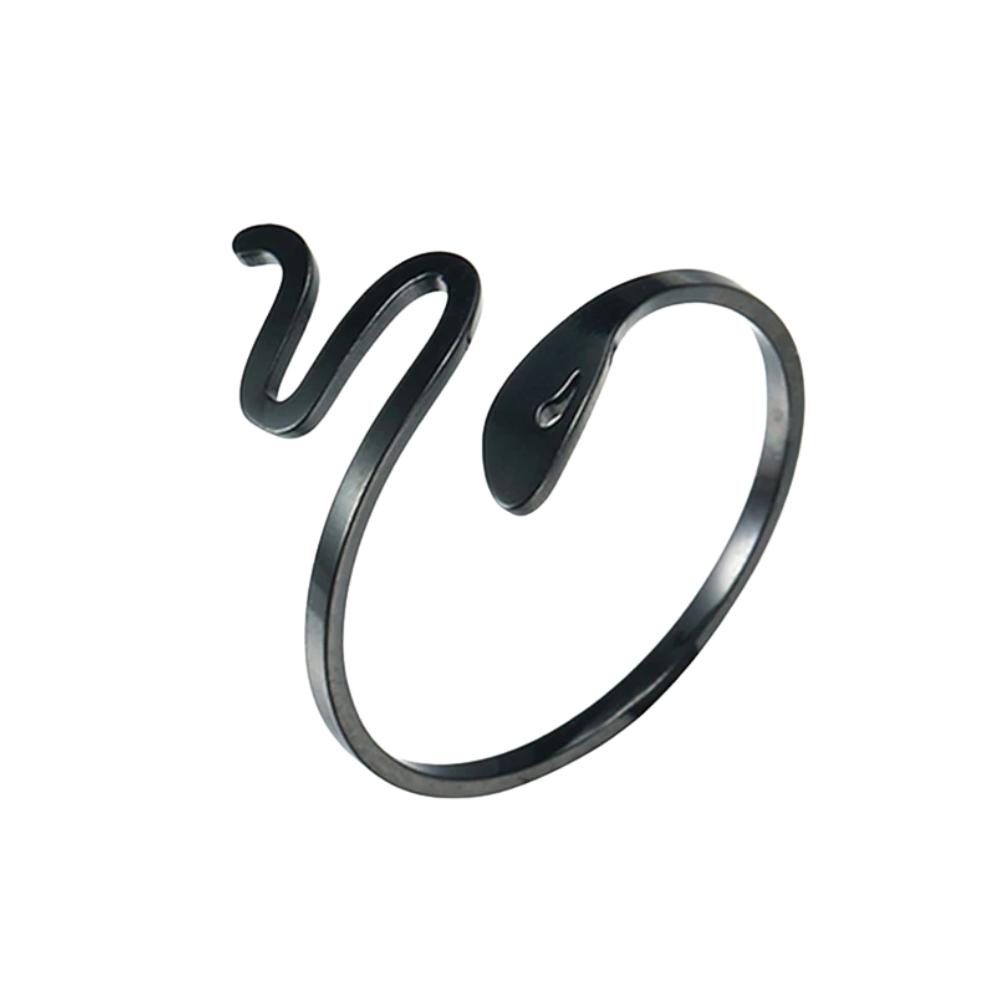 Bague Serpent Fine noir