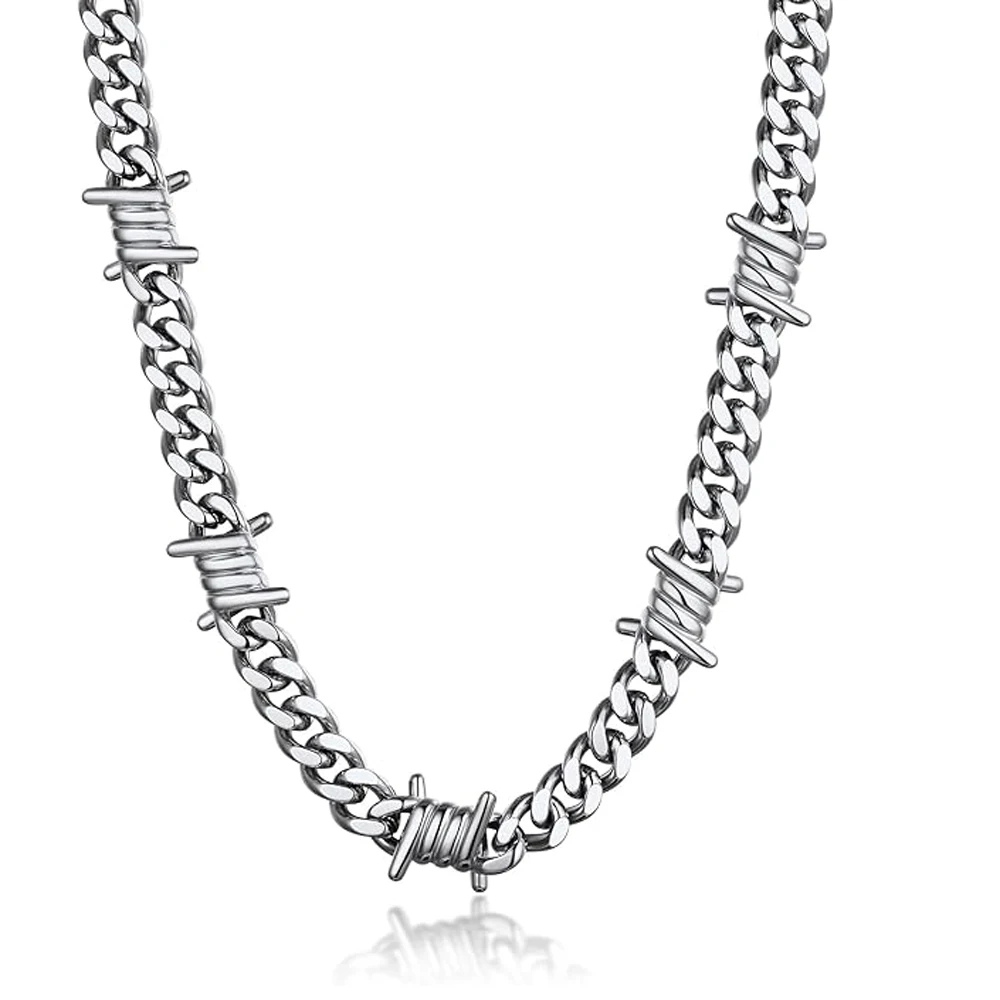 Collier Barbelé Homme