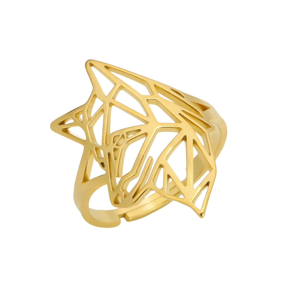 Bague Loup Acier Inoxydable